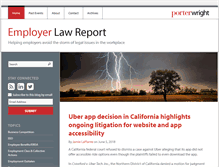 Tablet Screenshot of employerlawreport.com